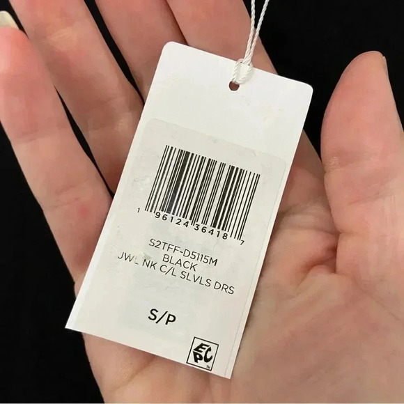 NWT Eileen Fisher Tie Front Jewel Neck Sleeveless Jersey Knit Dress size Small - Picture 10 of 13